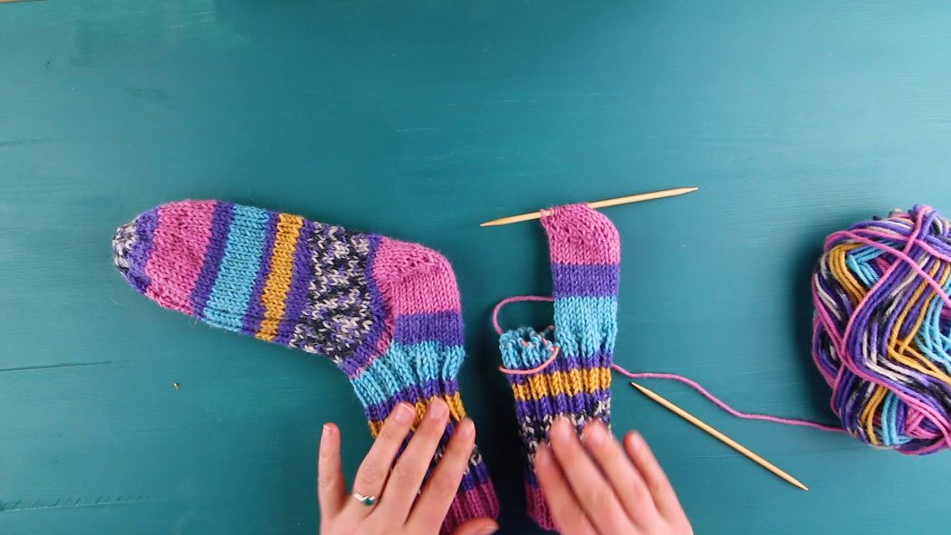 Hvordan strikke sokker med tradisjonell Søstrene Miljeteig